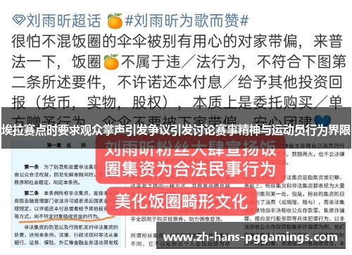 埃拉赛点时要求观众掌声引发争议引发讨论赛事精神与运动员行为界限 埃拉赛点时要求观众掌声引发争议引发讨论赛事精神与运动员行为界限